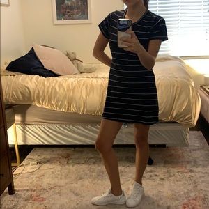 Navy Stripe Tshirt Dress